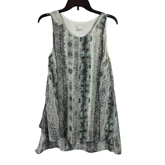 Cato Tops - Cato Womens Sleeveless Round Neck Tank Geometric Tunic Top Size M